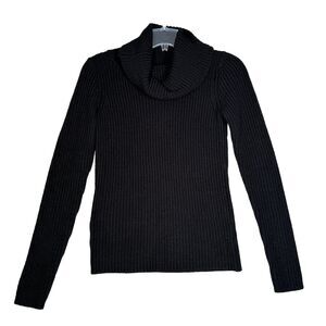 Forenza Sweater‎ Womens Medium Black Cowl Neck Chunky 80s 90s Y2K Casual Vintage